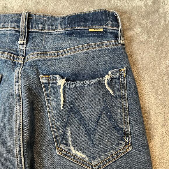 MOTHER Superior High Waisted Study Hover Jeans in Peaches and Scream Sz 26 X 29” - Picture 6 of 9